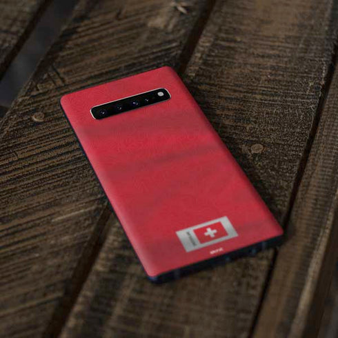 Switzerland Soccer Flag Galaxy S10 Plus Skin